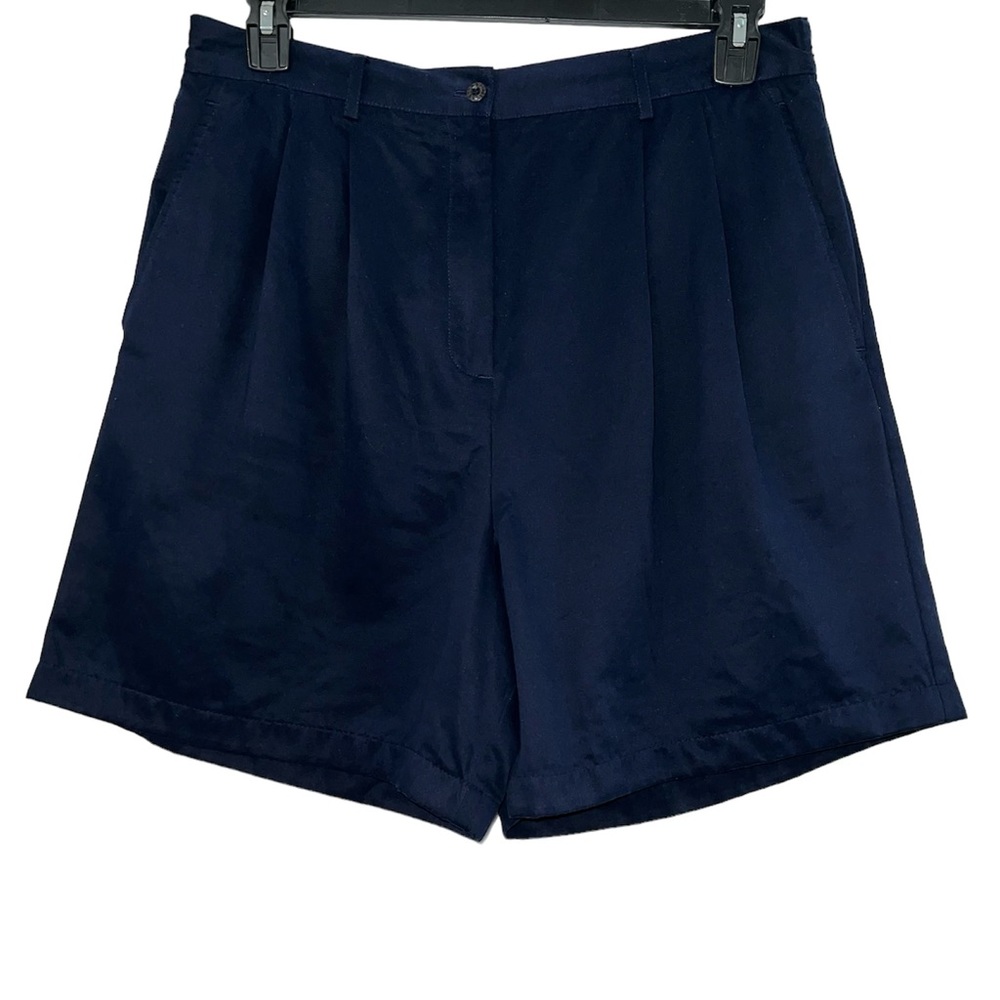 Izod Club Women’s Blue Pleaded Stretch Shorts Size 16